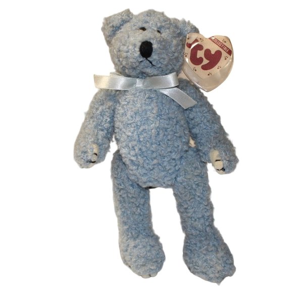 1993 TY Beanie Babies  Bluebeary Bear Jointed Attic Treasures Collection  8" T - Picture 1 of 6